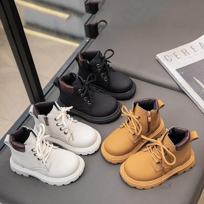 Kids Short Boots Children Fashion Ankle Boots 2024 Brand Auutmn Winter Boys Girls Rubber Leather Boots Size 21-32 Anti-Slippery