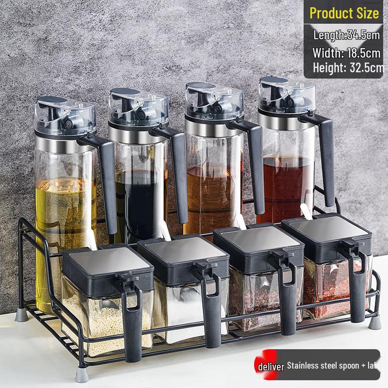 Shengjia Glass Spice Jar & Seasoning Box Set