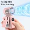 Clip-On Handheld Fan USB Rechargeable Mini Fan with LED Display 360 Degrees Rotating Clip Lightweight Cooling Fan for Travel Stroller Outdoor