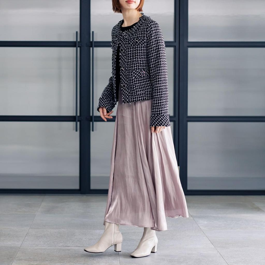 HIMIKO / 5.5cm Heel Sheep Leather Stretch Boots / 631404 Ivory 225