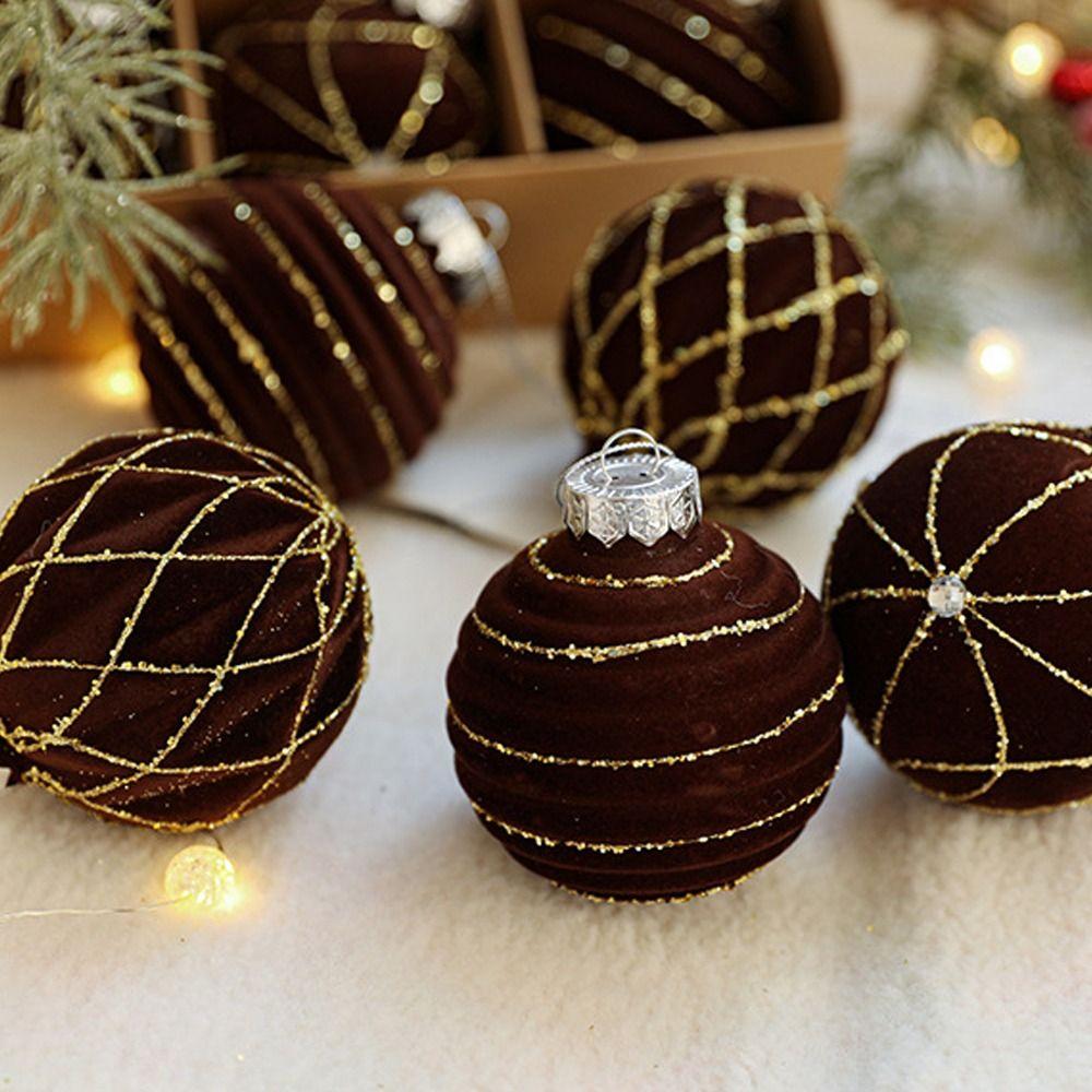 9pcs 8cm Christmas Hanging Balls Glitter Xmas Tree Ornaments  Home New Year Festival Gift