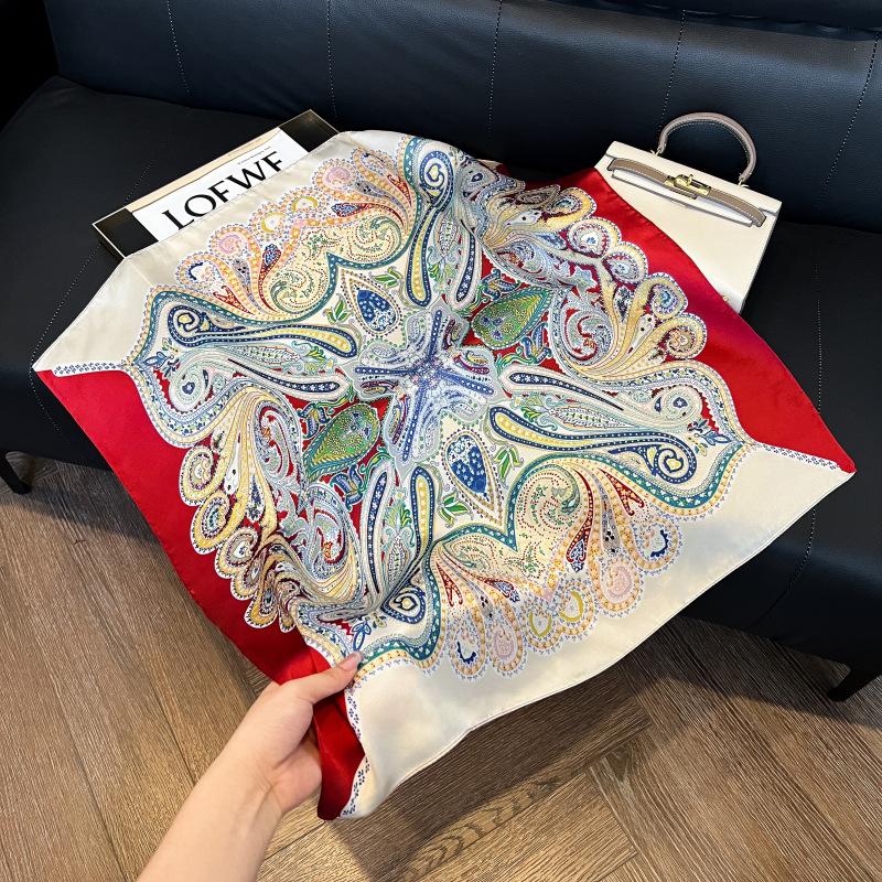 New versatile fashion silk small square scarf professional scarf silk scarf spring and summer matching scarf temperament simple silk scarf