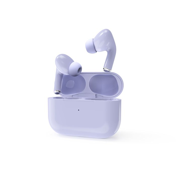 Gembird Wireless TWS In-Ears Violet - Écouteurs Bluetooth 5.0 avec Temps de Veille de 200h, Appels Mains Libres, Indicateur LED,