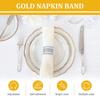 100pcs Wedding Napkin Bands Matte Gold Color Sophisticated and Luxurious Look for Wedding Party Supplies