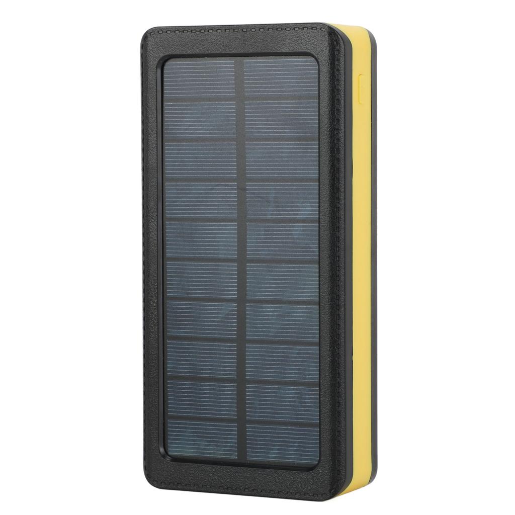 30000mAh Solar Power Bank 3 Lighting Modes 66LEDs 4 USB Output Ports 40W LED Power Bank for Camping