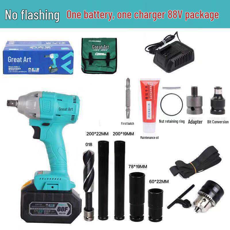 Large Brushless Impact Wrench with Lithium Battery for Scaffolding