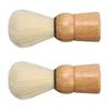 Wooden Handle Shave Brush Mini Professional Safety Synthetic Shaving Brush for Men Beauty Salon