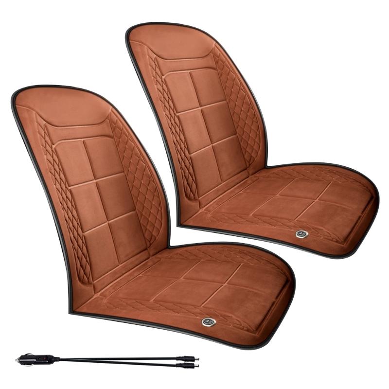 Funda de Asiento de Coche Calefactable de Invierno Cojín de Asiento de Coche de Calentamiento Rápido Con Múltiples Ajustes de Temperatura Para Comodidad al Conducir