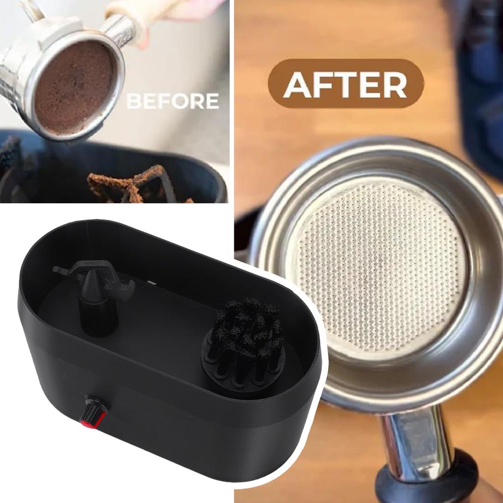 Čistič portafilteru kávy USB napájený Rukojeť kávovaru Čisticí kartáč a škrabka