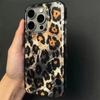 Pouzdro na telefon s leopardím vzorem pro iPhone 17 Air 16 15 14 Plus 13 12 11 Pro Max Zadní kryt s texturou peří