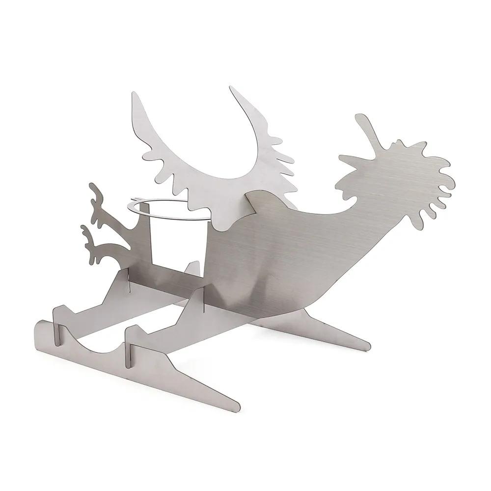 

Мотоциклетный инструмент для барбекю, стальная рама, забавная рамка для курицы с рамкой из пивной банки, аксессуары для барбекю