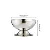 Dessert Bowl Practical Ice Cream Cups Simple Food Container Stainless Steel Material Suitable for Ice Cream Treats