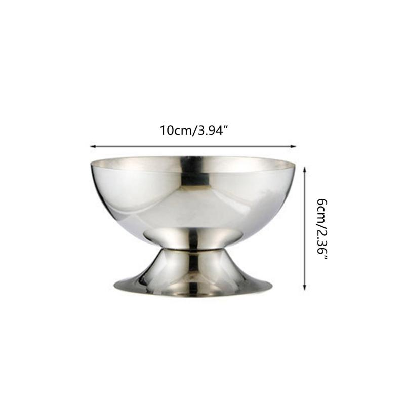 Dessert Bowl Practical Ice Cream Cups Simple Food Container Stainless Steel Material Suitable for Ice Cream Treats