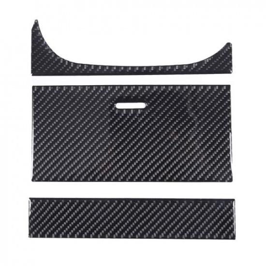 Soft Carbon Fiber Center storage Panel Trim Cover Fits For F-TYPE 2013-22
