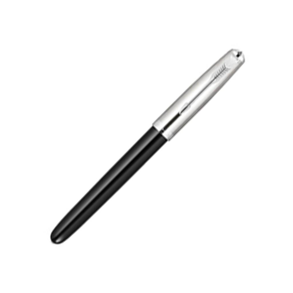 Black Writing Fountain Pen 0.38mm Fine Nib Ink Cartridge Change Signature Pen for Business