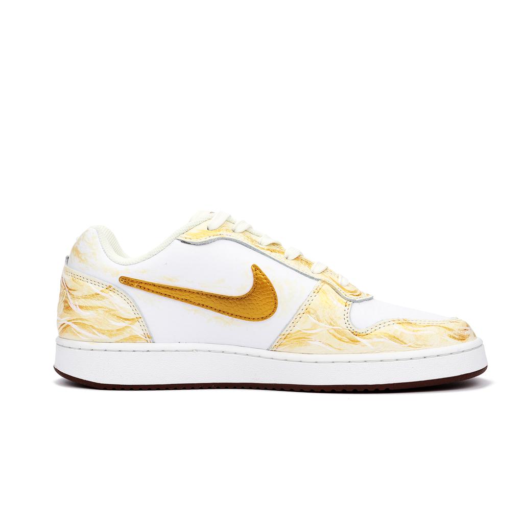 Nike EBERNON Golden Dawn Cloud, Box Waterproof And Wear Resistant Low Top Skateboard Shoes Men's White Gold IM3370-121(Team900-)