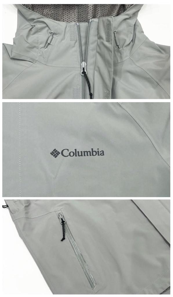 Columbia Earth Explorer II Shell Waterproof Size L Men's Jacket, Gray, (WE3171-039)