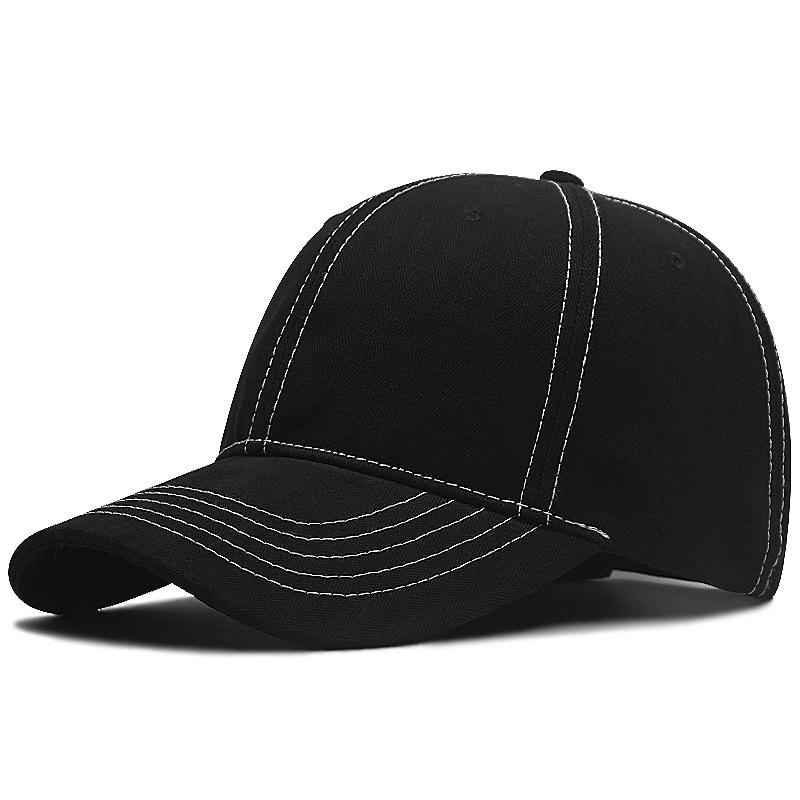 

Hat Men s Spring and Autumn Large Baseball Cap Large Size Large Head Circumference Hard Top Summer Cotton Cap L（58-60cm） чорний