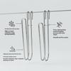 No Trace Kitchen Hanging Cup Drying Rack Adhesive Mount with Sturdy Hooks for Coffee Mugs Water Bottles Bathroom Kitchen