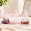 Pink Organza Jewelry Pouches 10/50PCS S/M/L Drawstring Sheer Bags for Wedding Favors Gift Candy Packaging