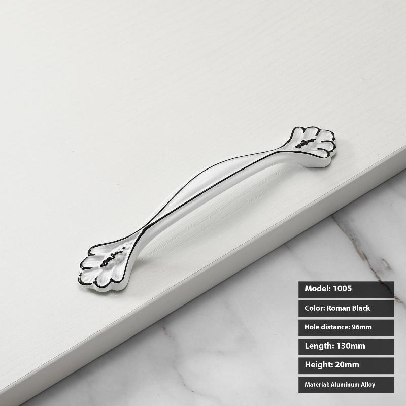 Retro Antique Cabinet Door Handles Kitchen Cupboard Pulls Drawer Knobs Solid Aluminum Alloy Hardware