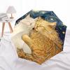 Muster mit zwei persischen Katzen, automatischer Klappschirm, tragbares und faltbares Design, 8 Schirmstäbe, ein Weihnachts- oder Geburtstagsgeschenk.