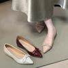 Bow commuter Mary Jane evening shoes pointed commuter single shoes women's new fashion light mouth versatile ladyshoes