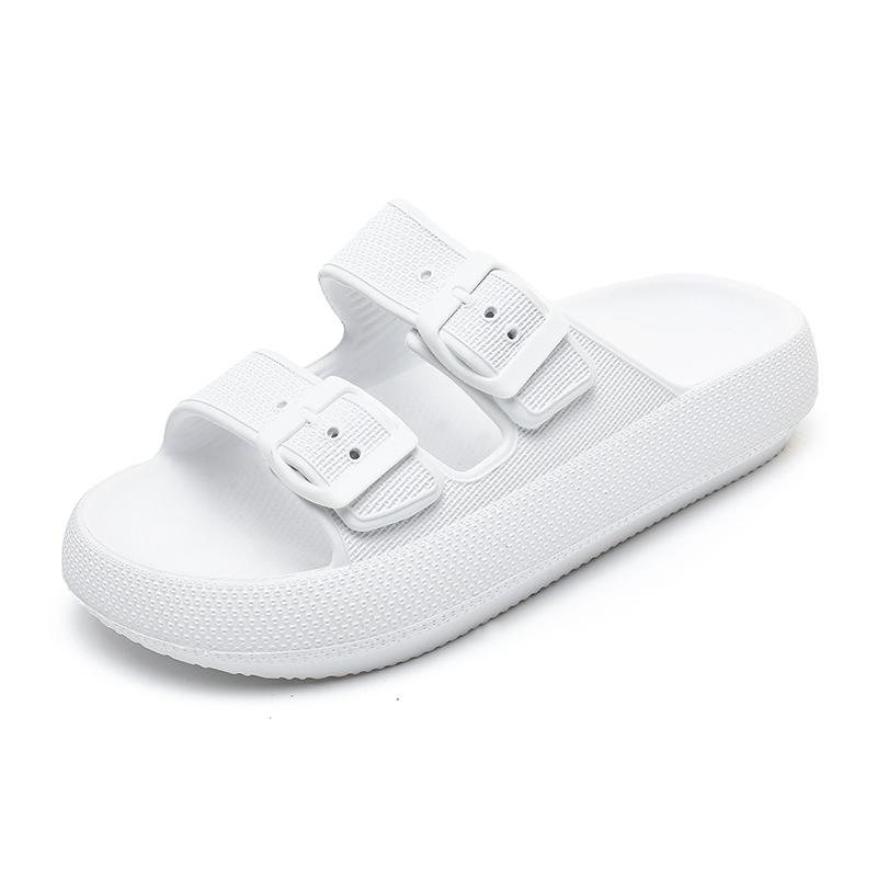 Women's Thick-Soled 4cm Platform Slippers Summer New Non-Slip Casual Beach Sandals Outdoor Indoor Comfortable Buckle Slides