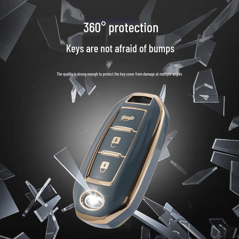 Autoschlüsselhülle mit Goldrand für Infiniti QX60/QX50 Modelle