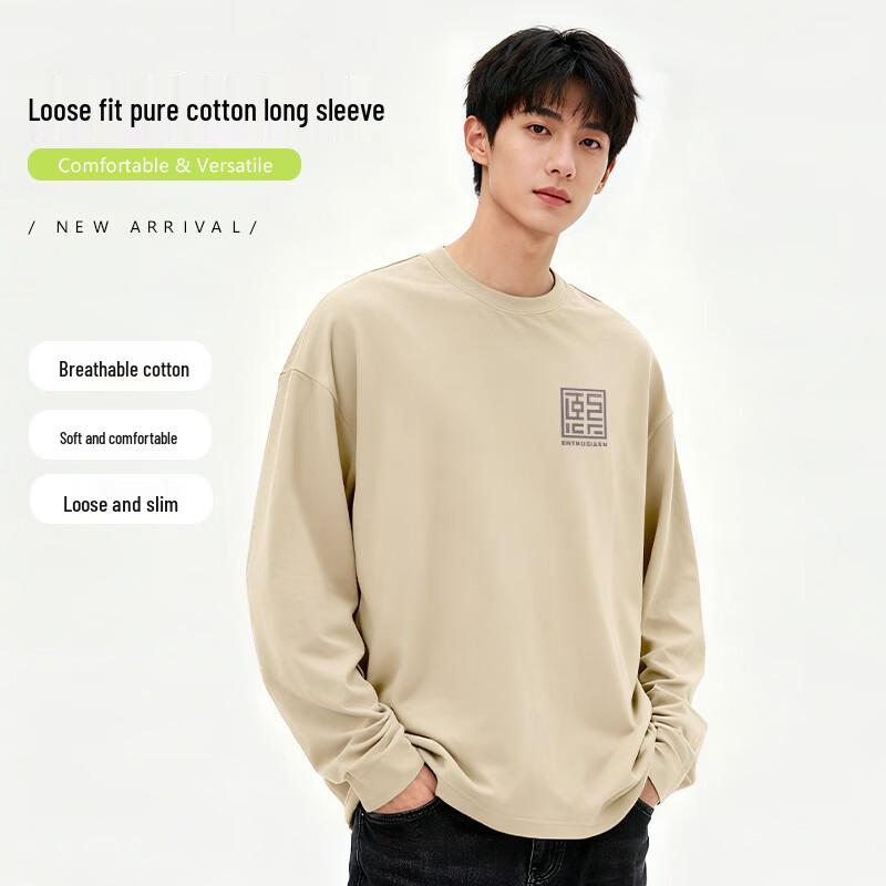 Baleno Men's Cotton Long-Sleeve T-Shirt