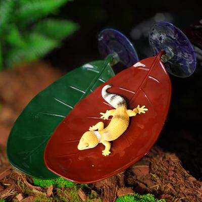Frog Habitat Leaf Suction Cup Reptile Basking Area Resting Terrace Suction Cups Tank Accessories Simulated Leaves Aquarium Decor