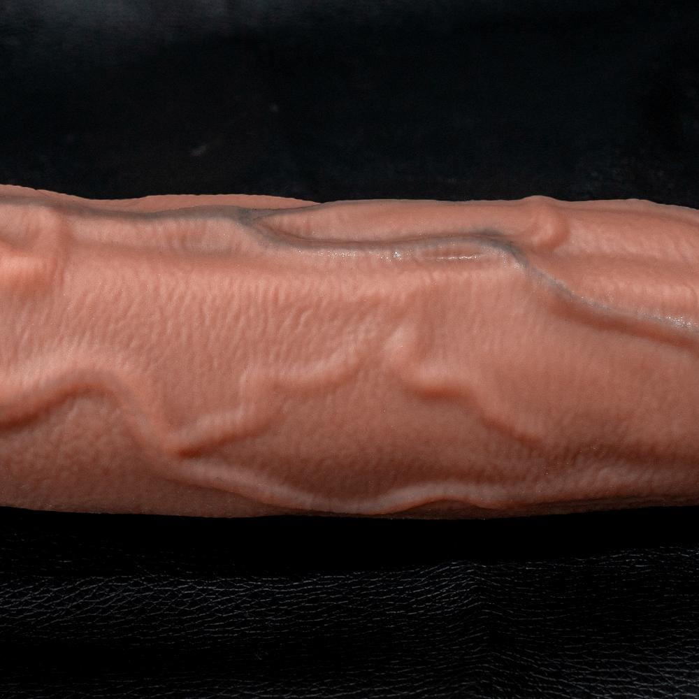 Strap-On Realistic Foreskin Dildo with Suction Cup–Liquid Silicone Huge Artificial Penis Harness,5 Sizes for Beginners To Advanced Players,Real Touch