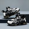 7288 Medium and Older Children's Leather Waterproof Boys' Children's Sports Shoes Men's 2025 New Rotating Button Trend Casual Running