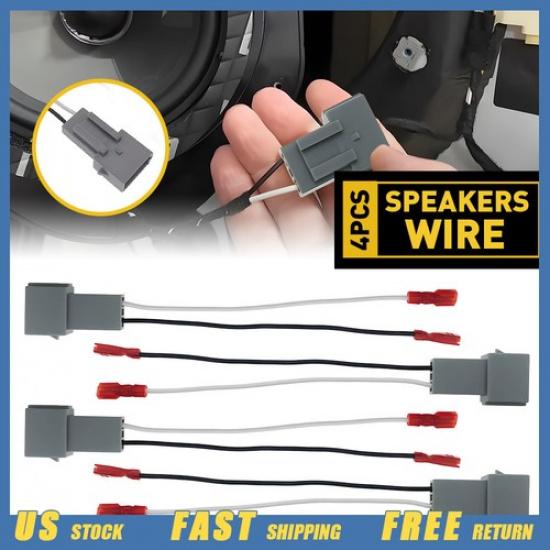 

2 Pair (4) 72-5512 Speaker Wire Adapters for Select 1986-Up Ford Vehicles Plug V