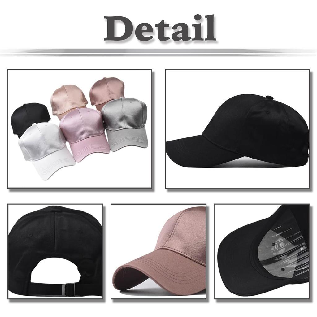 Baseball CZA437 [White Fang] Hat, Cap, Cap, Satin, Shiny, Simple, Classic, Fashionable, Men's, Women's, (White)