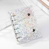A6 Star Binder Cover Color-Changing PVC Notebook Cover with Reflective Design Transparent Spiral Planner Journal Sketchbook Accessories