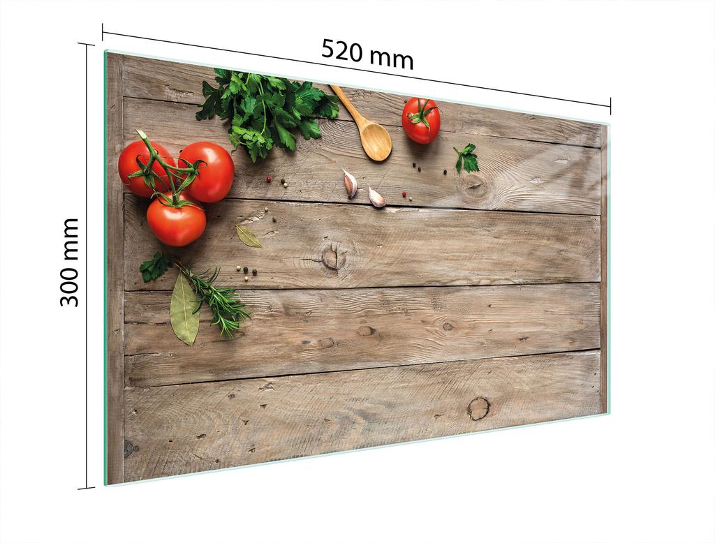 SZKLANA DESKA DO KROJENIA 52x30 DREWNO