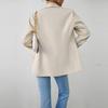 Autumn Winter Women's Casual Long Sleeve Solid Color Blazer Suit Button Commuter Temperament