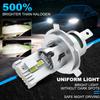 2Pcs H4 LED Headlight Bulbs High&Low Beam 36000LM Canbus Turbo Car Motorcycle Head Lights Super Bright Automotive Moto Headlamp Plug&Play 6500K White