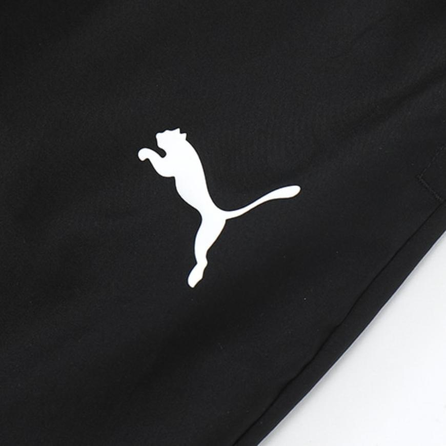 Puma Solid Color Elastic Waist Knitted Sports Pants Men bottoms Black 657645-03