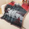 Customizable Japanese Style Scenic Pattern Rectangle Outdoor Camping Picnic Multifunctional Decorative Tapestry Sofa Throw