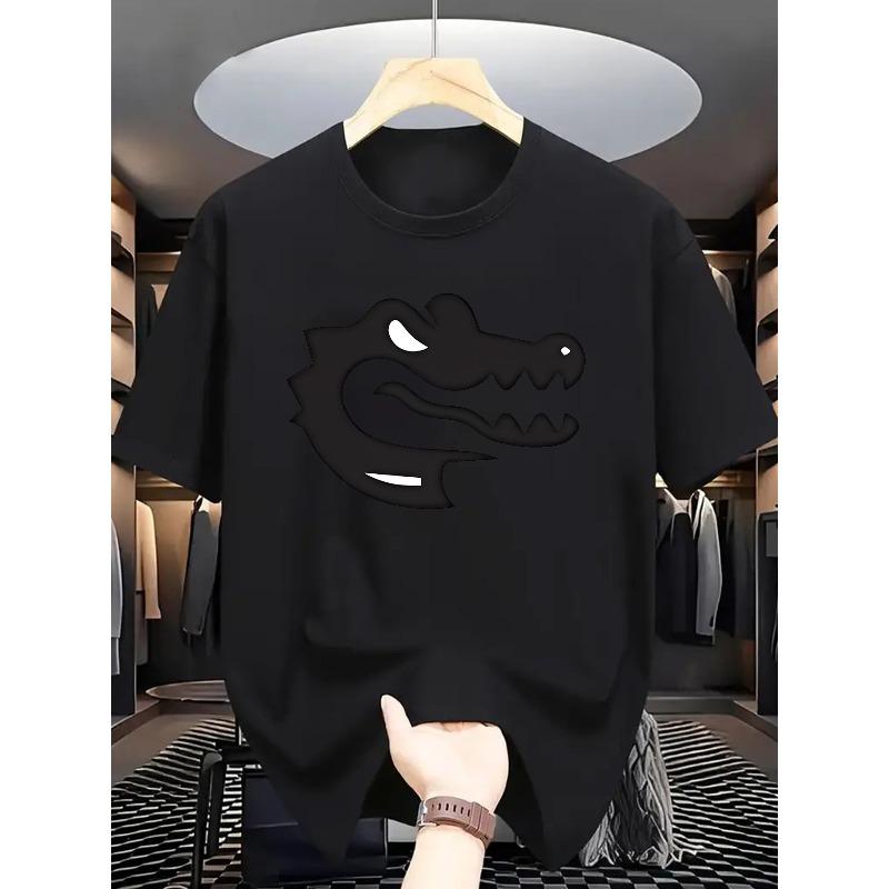 European Size Summer Men's Fashion Pattern Short-Sleeve T-Shirt with Letter Print