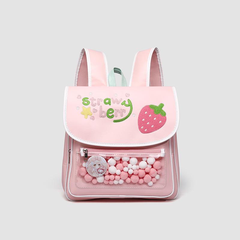 

Многофункциональная сумка-тоут, студенческий рюкзак, прозрачный слой, милая девочка, занятия, репетиторство, сумка-мессенджер розовый