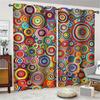 2 Stück Böhmische geometrische Punkte bedruckte Vorhänge, Schlafzimmer und Wohnzimmer, Heimdekoration, Raumdekoration