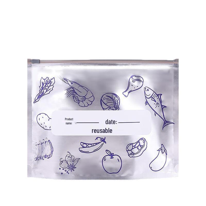 ZISIZ Aluminiumfolie Reißverschluss Gefrierbeutel