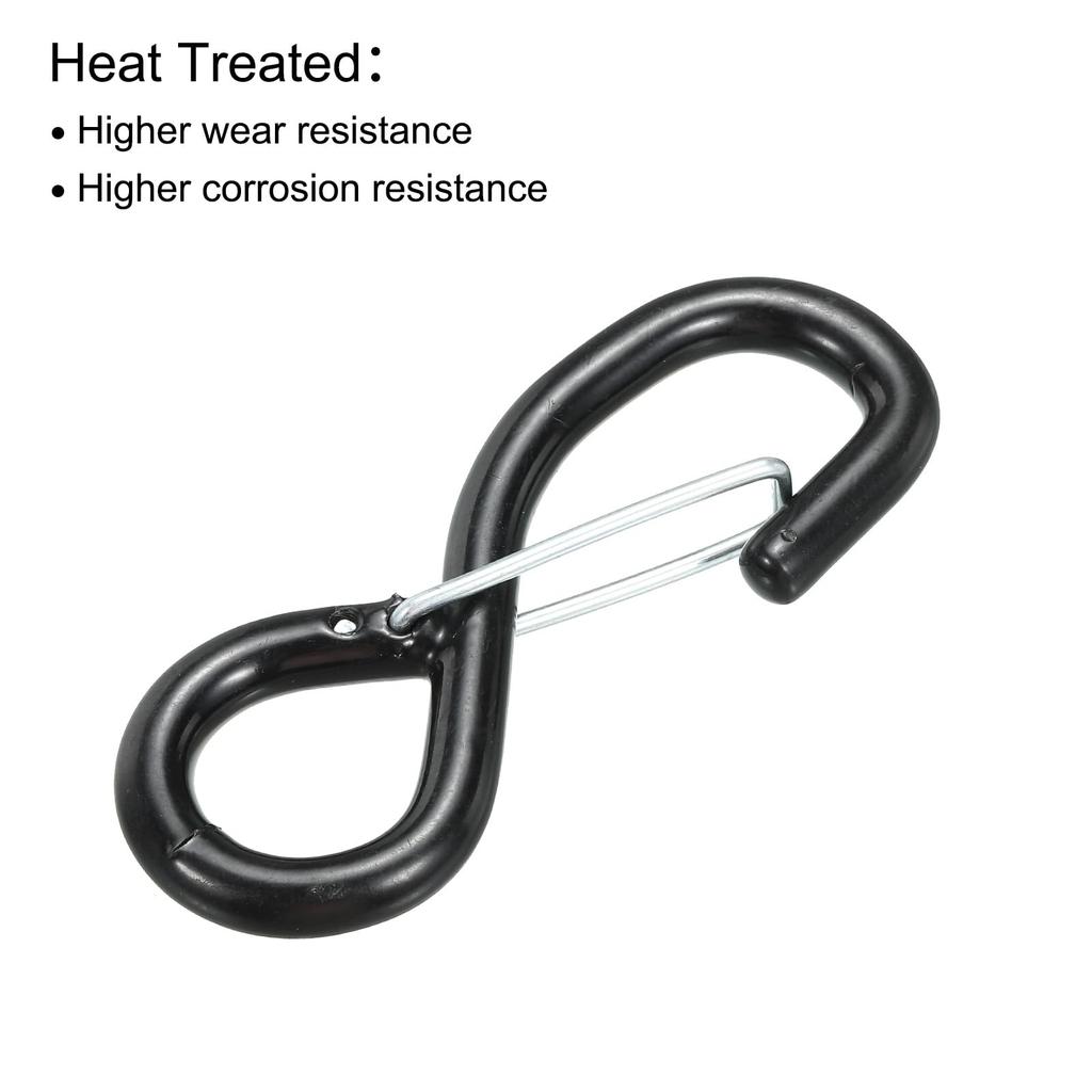 Uxcell Ratchet Strap S-Hook with Latch, Load Capacity 1763 Lbs, 25mm Tie-Down Strap, Webbing for Car, Truck, Trailer, 4 Pieces
