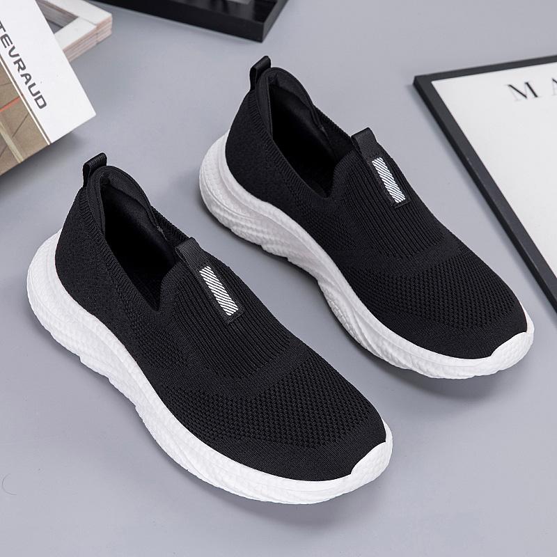 Fashion Shoes for Women In Spring/summer New Middle-aged and Elderly Mothers, Lightweight Cuffed Casual Couple Shoes Breathable Pink