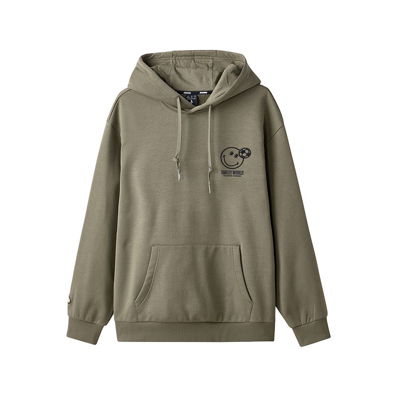 Skechers Hooded Pullover Loose Sweatshirt Men sweatshirt Mushroom-Brown L324M109-0409 M