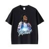 King of Pop Michael Jackson Rock Sänger T-Shirt Herren Damen 100% Baumwolle Kurzarm T-Shirts Harajuku Klassisches Oversized T-Shirt