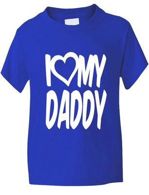 Love My Daddy Kids Funny Boys Girls T Shirt Age 1-13
